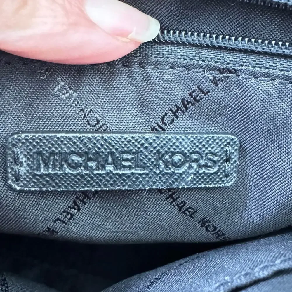 Michael Kors Black Leather Crossbody Handbag